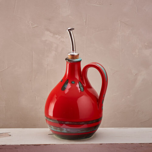 Red Olive Oil Cruet